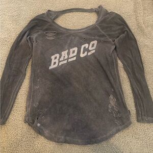 RARE Trunk Ltd Bad Co Distressed Long Sleeve Shirt size Small